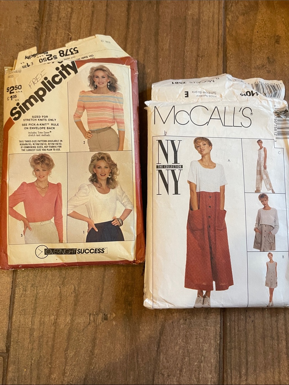Simplicity Pattern Pack with Red and White Dress Designs